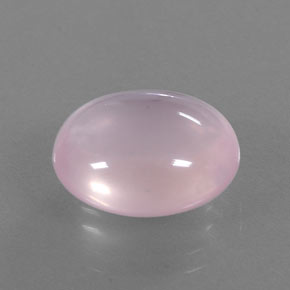 9.04カラットの天然ピンクローズクォーツ（14.5×12.3 mm・透明）