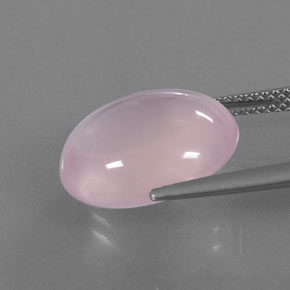 9.04カラットの天然ピンクローズクォーツ（14.5×12.3 mm・透明）
