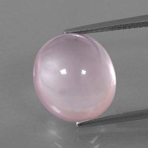 10.04カラットの天然ピンクローズクォーツ（14.1×12.5 mm・透明）