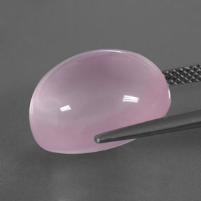 15.86カラットの天然ライトピンクローズクォーツ、透明、透明/半透明