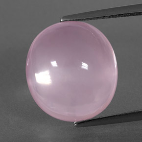 8.89カラットの天然ピンクローズクォーツ（13.8×12.6 mm・透明）