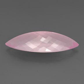 25.46カラットの天然ミディアムピンクローズクォーツ（35.5×13.8 mm・マーキス）