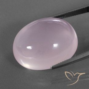 43.12カラットの天然バブルガムピンクローズクォーツ、オーバルカット、透明