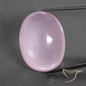 44.34ct 天然 薄いチェリーピンク ローズクォーツ, 楕円形, 透明