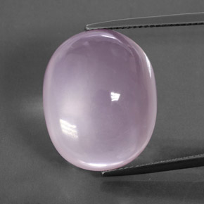 30.20カラットの天然薄いチェリーピンクローズクォーツ（21.1×17 mm・オーバルカット）