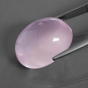 30.20カラットの天然薄いチェリーピンクローズクォーツ（21.1×17 mm・オーバルカット）