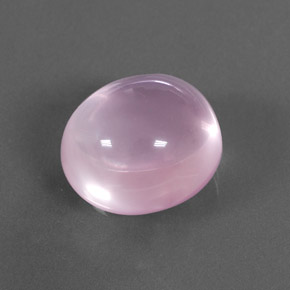 21.05カラットの天然薄いチェリーピンクローズクォーツ（17.3×15.7 mm・オーバルカット）