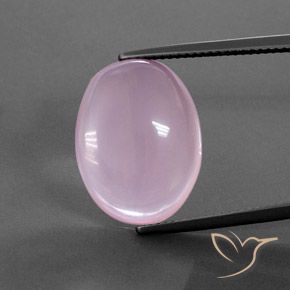 15.43ct 天然 薄いチェリーピンク ローズクォーツ, 楕円形, 透明