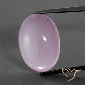16.19ct 天然 薄いチェリーピンク ローズクォーツ, 楕円形, 透明