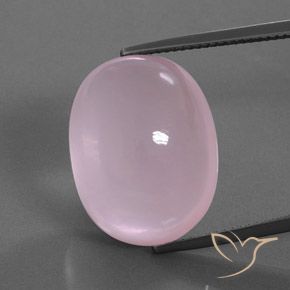 24.95ct 天然 ライトピンク ローズクォーツ, 楕円形, 透明