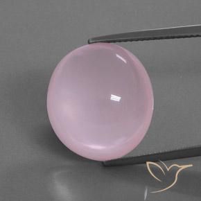 18.77カラットの天然ローズピンクローズクォーツ（18.1×16.3 mm・オーバルカット）