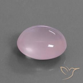 18.77カラットの天然ローズピンクローズクォーツ（18.1×16.3 mm・オーバルカット）
