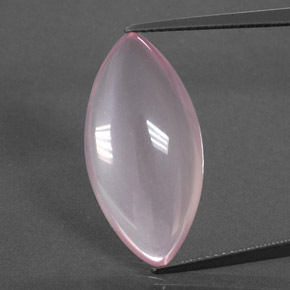 12.65カラットの天然バブルガムピンクローズクォーツ、マーキーズ、透明