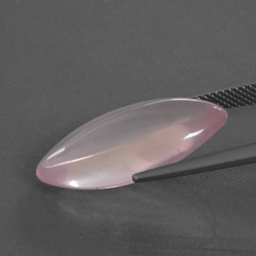 12.65カラットの天然バブルガムピンクローズクォーツ、マーキーズ、透明