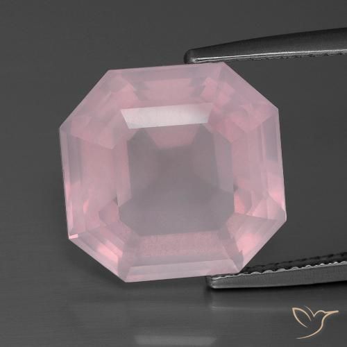 豪華 12.82ct 天然 ミディアムローズピンク ローズクォーツ, 八角形 ブレスレット・バングル
