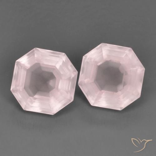 Shop natural 13.64ct ライトローズピンク ローズクォーツ gems, 八角形 / エメラルドカット, from 南アフリカ at GemSelect. In stock, global shipping!