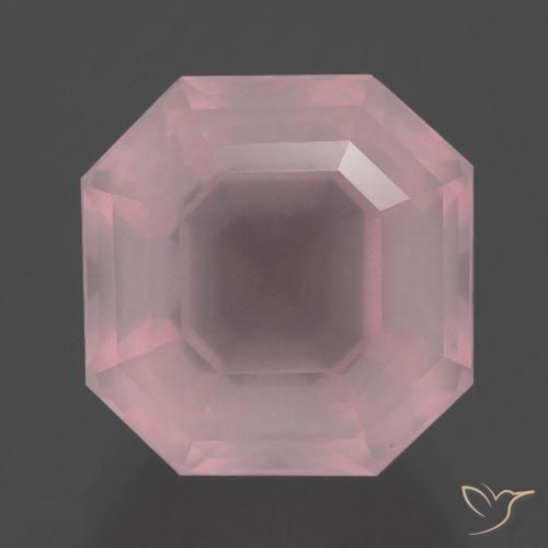 9.53ct 天然 ローズピンク ローズクォーツ, エメラルドカット, 透明