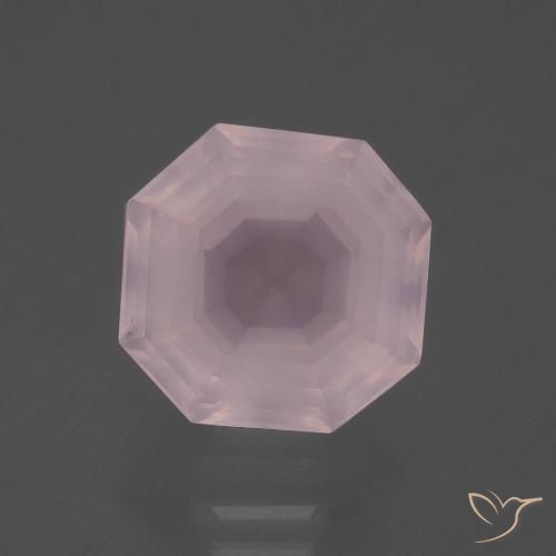 7.14ct 天然 ライトローズピンク ローズクォーツ, エメラルドカット, 透明