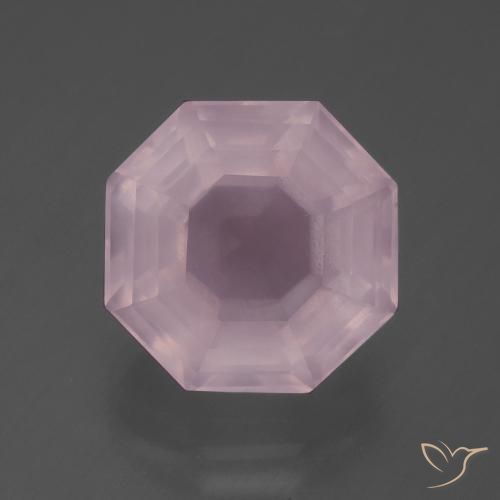 7.64ct 天然 ローズピンク ローズクォーツ, エメラルドカット, 透明