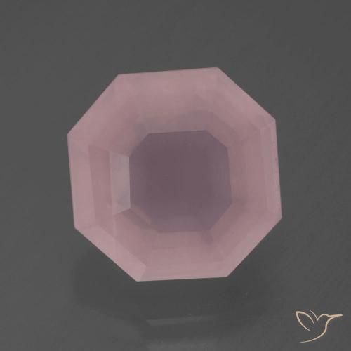 7.99ct 天然 ライトピンク ローズクォーツ, エメラルドカット, 透明