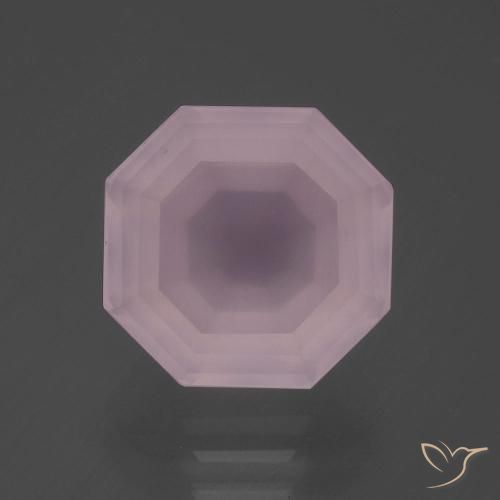 7.34ct 天然 ライトピンク ローズクォーツ, エメラルドカット, 透明