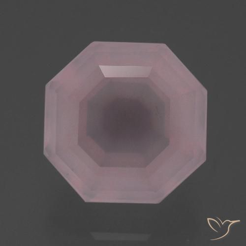 5.75ct 天然 ライトピンク ローズクォーツ, エメラルドカット, 透明