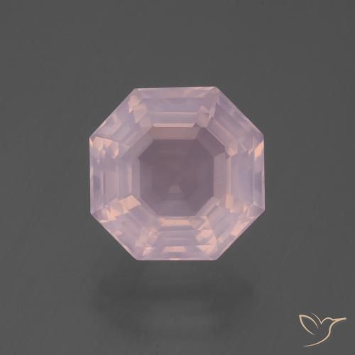 5.94ct 天然 ローズピンク ローズクォーツ, エメラルドカット, 透明
