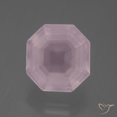 6.34ct 天然 バブルガムピンク ローズクォーツ, エメラルドカット, 透明