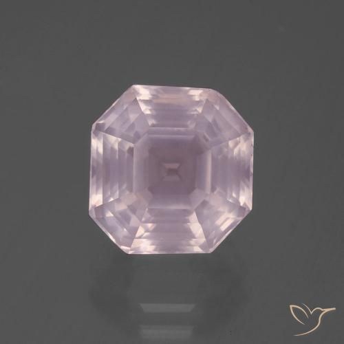 5.87ct 天然 ライトピンク ローズクォーツ, エメラルドカット, 透明