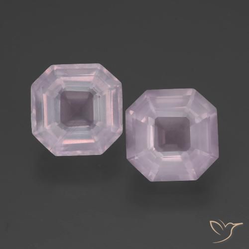 7.68 ct アッシャー カット ローズ クォーツ、9.9 x 9.9 mm 南アフリカ産, Photo A