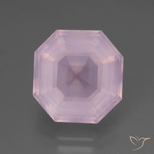 8.48ct 天然 バブルガムピンク ローズクォーツ, エメラルドカット, 透明