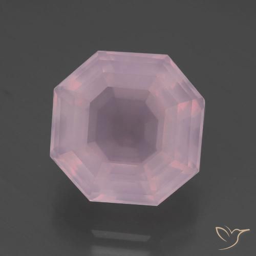 7.04ct 天然 ローズピンク ローズクォーツ, エメラルドカット, 透明