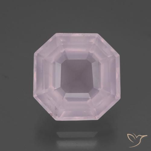 9.44ct 天然 ライトローズピンク ローズクォーツ, エメラルドカット, 透明