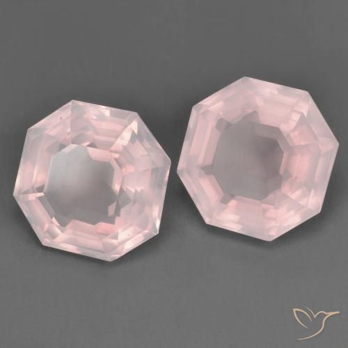 Shop natural 6.52ct ライトピンク ローズクォーツ gems, 八角形 / エメラルドカット, from 南アフリカ at GemSelect. In stock, global shipping!
