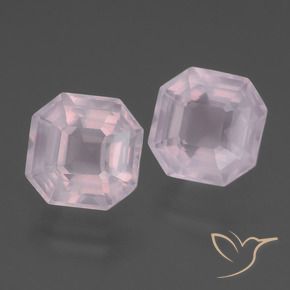 Shop natural 8.14ct 非常に薄いローズピンク ローズクォーツ gems, 八角形 / エメラルドカット, from 南アフリカ at GemSelect. In stock, global shipping!
