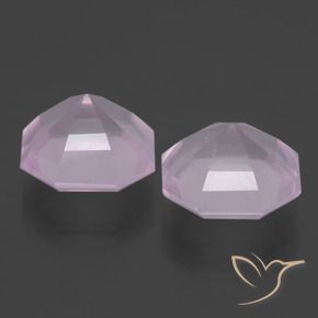 Shop natural 11.24ct 非常に薄いピンク ローズクォーツ gems, 八角形 / エメラルドカット, from 南アフリカ at GemSelect. In stock, global shipping!