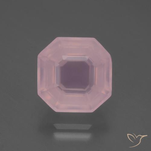 5.99ct 天然 鮮やかなピンク ローズクォーツ, エメラルドカット, 透明