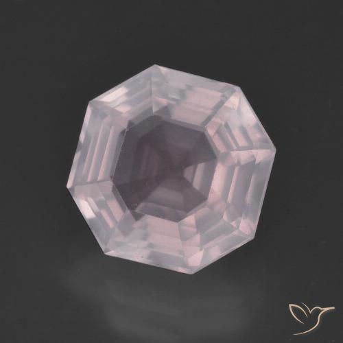 4.22ct 天然 ライトピンク ローズクォーツ, エメラルドカット, 透明