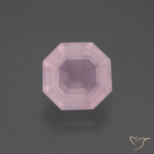 4.07ct 天然 ライトピンク ローズクォーツ, エメラルドカット, 透明