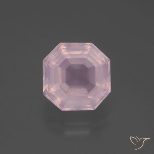 4.20ct 天然 ライトピンク ローズクォーツ, エメラルドカット, 透明