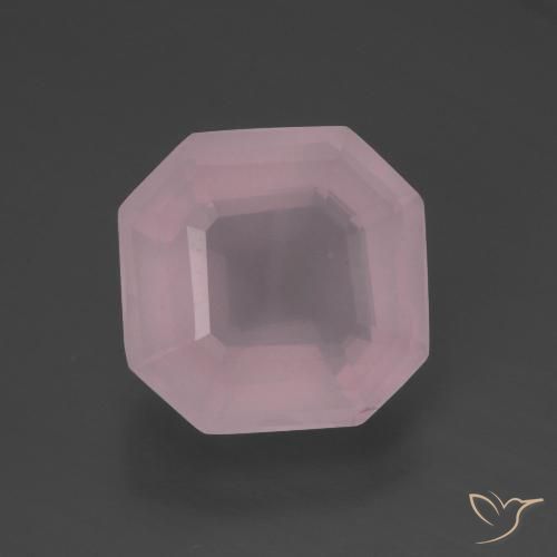 5.06ct 天然 ローズピンク ローズクォーツ, エメラルドカット, 透明