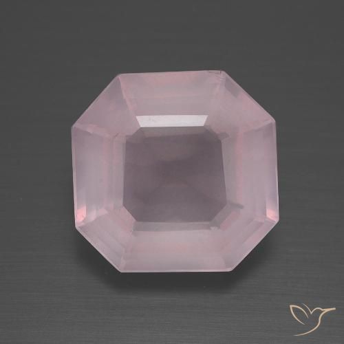 4.83ct 天然 ローズピンク ローズクォーツ, エメラルドカット, 透明