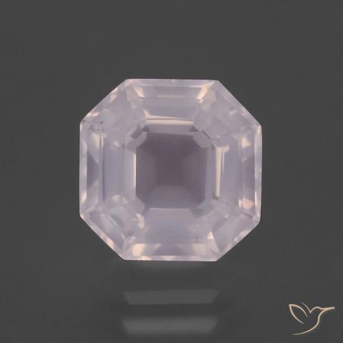 4.06ct 天然 ライトローズピンク ローズクォーツ, エメラルドカット, 透明