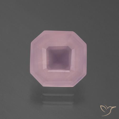 3.29ct 天然 ローズピンク ローズクォーツ, エメラルドカット, 透明