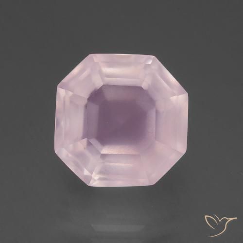 9.25ct 天然 ライトローズピンク ローズクォーツ, エメラルドカット, 透明