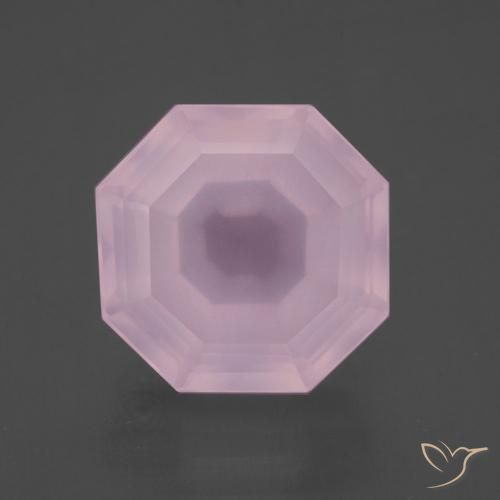 13.31ct 天然 ライトピンク ローズクォーツ, エメラルドカット, 透明