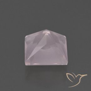 4.68カラットの天然ライトピンクローズクォーツ（9.9×9.8 mm・四角）