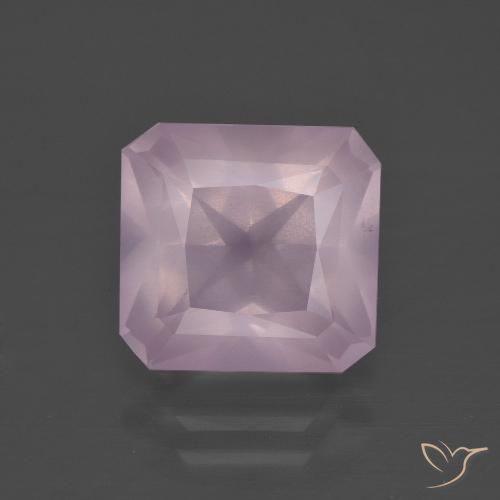 5.04ct 天然 バブルガムピンク ローズクォーツ, エメラルドカット, 透明