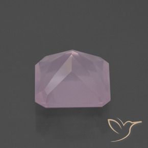 5.04カラットの天然バブルガムピンクローズクォーツ、八角形 / エメラルドカット、透明