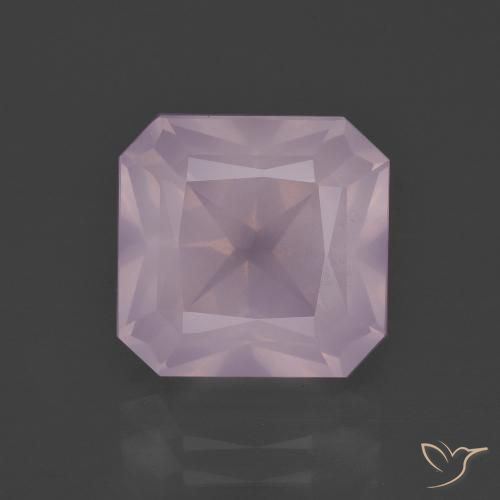 5.91ct 天然 ライトピンク ローズクォーツ, エメラルドカット, 透明